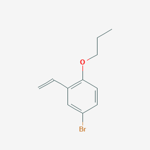 molecular formula C11H13BrO B7896352 2-Propoxy-5-bromostyrene 