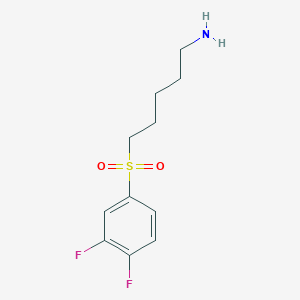 molecular formula C11H15F2NO2S B7896366 5-(3,4-Difluorobenzenesulfonyl)pentan-1-amine 