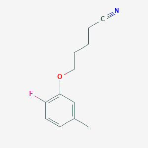 molecular formula C12H14FNO B7896391 5-(2-Fluoro-5-methyl-phenoxy)pentanenitrile CAS No. 1443354-68-4