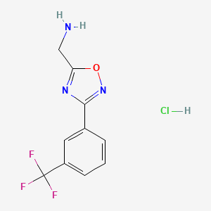 (3-(3-(Trifluoromethyl)phenyl)-1,2,4-oxadiazol-5-yl)methanamine hydrochloride