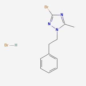molecular formula C11H13Br2N3 B7896404 3-bromo-5-methyl-1-phenethyl-1H-1,2,4-triazole hydrobromide 
