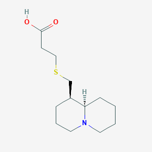 molecular formula C13H23NO2S B7896416 3-((((1R,9aR)-octahydro-1H-quinolizin-1-yl)methyl)thio)propanoic acid 