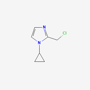 molecular formula C7H9ClN2 B7896421 2-(chloromethyl)-1-cyclopropyl-1H-imidazole 