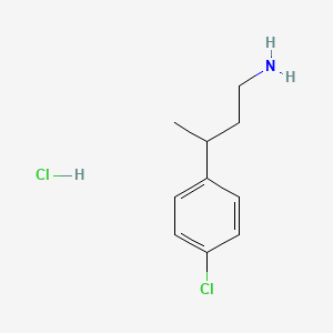 molecular formula C10H15Cl2N B7896451 3-(4-Chlorophenyl)butan-1-amine hydrochloride 