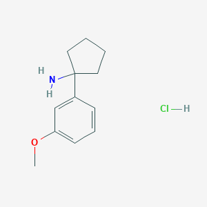 molecular formula C12H18ClNO B7896459 1-(3-Methoxyphenyl)cyclopentanaminehydrochloride 