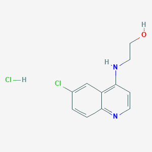 molecular formula C11H12Cl2N2O B7896526 2-[(6-Chloroquinolin-4-yl)amino]ethanol;hydrochloride 