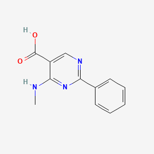 molecular formula C12H11N3O2 B7896540 4-(Methylamino)-2-phenylpyrimidine-5-carboxylic acid 