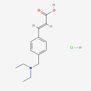 molecular formula C14H20ClNO2 B7896580 (E)-3-[4-(diethylaminomethyl)phenyl]prop-2-enoic acid;hydrochloride 