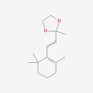 molecular formula C15H24O2 B078966 2-Methyl-2-[2-(2,6,6-trimethylcyclohexen-1-yl)ethenyl]-1,3-dioxolane CAS No. 14398-32-4