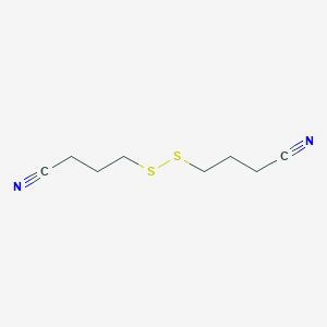 molecular formula C8H12N2S2 B7896645 4-(3-Cyanopropyldisulfanyl)butanenitrile 