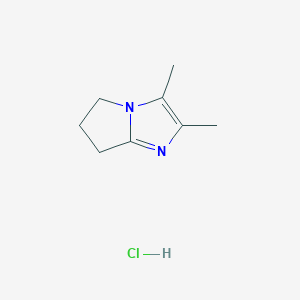molecular formula C8H13ClN2 B7896658 2,3-dimethyl-5H,6H,7H-pyrrolo[1,2-a]imidazole hydrochloride 