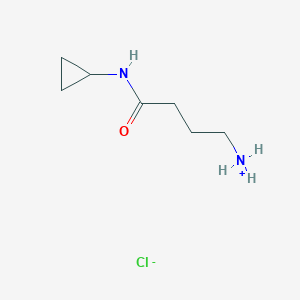 molecular formula C7H15ClN2O B7896713 4-(Cyclopropylamino)-4-oxobutan-1-aminium chloride 