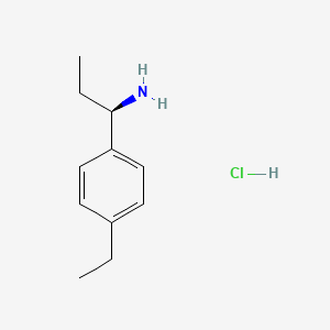 molecular formula C11H18ClN B7896722 (R)-1-(4-Ethylphenyl)propan-1-amine hydrochloride CAS No. 1032156-97-0