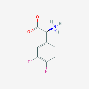 molecular formula C8H7F2NO2 B7896741 (2S)-2-azaniumyl-2-(3,4-difluorophenyl)acetate CAS No. 1241682-16-5