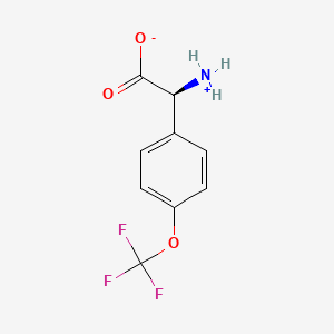 molecular formula C9H8F3NO3 B7896792 (2S)-2-azaniumyl-2-[4-(trifluoromethoxy)phenyl]acetate 