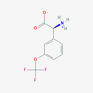 molecular formula C9H8F3NO3 B7896794 (2S)-2-azaniumyl-2-[3-(trifluoromethoxy)phenyl]acetate 