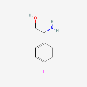 molecular formula C8H10INO B7896811 (R)-beta-Amino-4-iodobenzeneethanol 