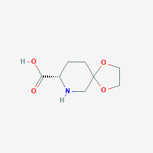 molecular formula C8H13NO4 B7896831 (S)-5-oxopipecolic acid ethylene acetal 