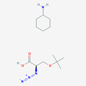 molecular formula C13H26N4O3 B7896855 D-azidoserine tert-butyl ether CHA salt 