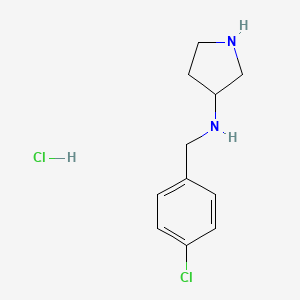 molecular formula C11H16Cl2N2 B7896866 (4-Chloro-benzyl)-pyrrolidin-3-yl-amine hydrochloride 