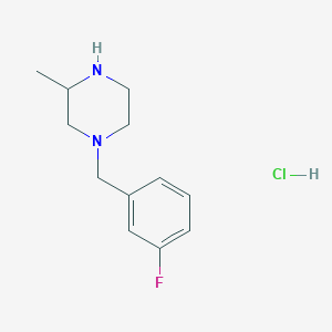 molecular formula C12H18ClFN2 B7896867 1-(3-Fluoro-benzyl)-3-methyl-piperazine hydrochloride 