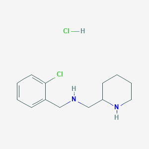 molecular formula C13H20Cl2N2 B7896874 (2-Chloro-benzyl)-piperidin-2-ylmethyl-amine hydrochloride 