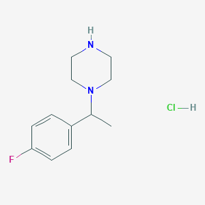 molecular formula C12H18ClFN2 B7896920 1-[1-(4-Fluoro-phenyl)-ethyl]-piperazine hydrochloride 