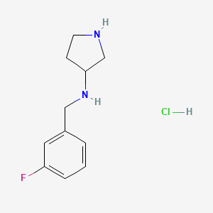 molecular formula C11H16ClFN2 B7896934 (3-Fluoro-benzyl)-pyrrolidin-3-yl-amine hydrochloride 
