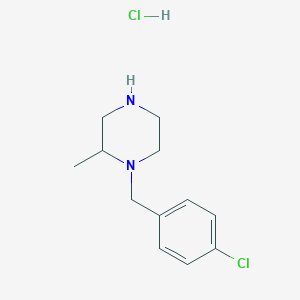 molecular formula C12H18Cl2N2 B7896939 1-(4-Chloro-benzyl)-2-methyl-piperazine hydrochloride 