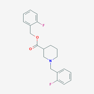 molecular formula C20H21F2NO2 B7896947 2-Fluorobenzyl 1-(2-fluorobenzyl)piperidine-3-carboxylate 