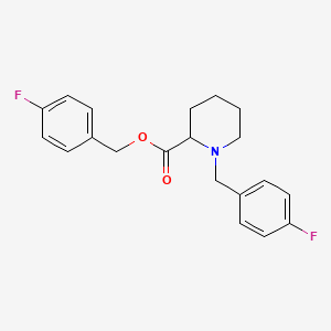 molecular formula C20H21F2NO2 B7896950 1-(4-Fluoro-benzyl)-piperidine-2-carboxylic acid 4-fluoro-benzyl ester 
