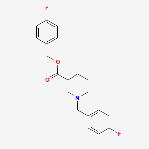 molecular formula C20H21F2NO2 B7896956 1-(4-Fluoro-benzyl)-piperidine-3-carboxylic acid 4-fluoro-benzyl ester 