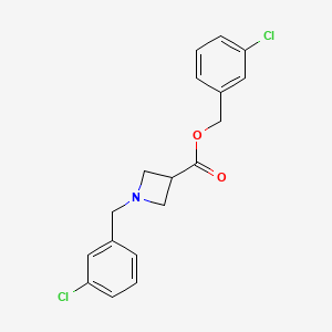 molecular formula C18H17Cl2NO2 B7896957 1-(3-Chloro-benzyl)-azetidine-3-carboxylic acid 3-chloro-benzyl ester 