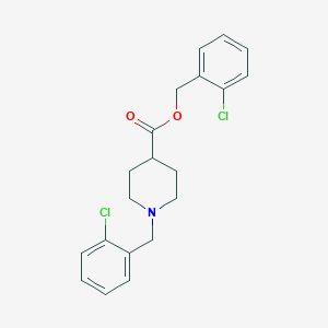 molecular formula C20H21Cl2NO2 B7896962 1-(2-Chloro-benzyl)-piperidine-4-carboxylic acid 2-chloro-benzyl ester 