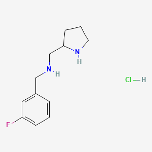 molecular formula C12H18ClFN2 B7896977 (3-Fluoro-benzyl)-pyrrolidin-2-ylmethyl-amine hydrochloride 