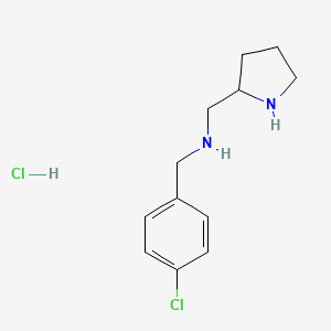molecular formula C12H18Cl2N2 B7896981 (4-Chloro-benzyl)-pyrrolidin-2-ylmethyl-amine hydrochloride 