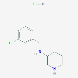 molecular formula C12H18Cl2N2 B7896990 (3-Chloro-benzyl)-piperidin-3-yl-amine hydrochloride 