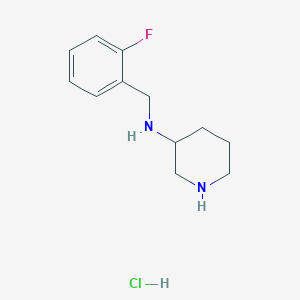 molecular formula C12H18ClFN2 B7896997 (2-Fluoro-benzyl)-piperidin-3-yl-amine hydrochloride 