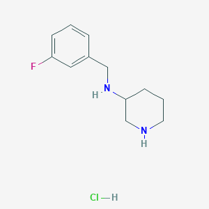 molecular formula C12H18ClFN2 B7897003 (3-Fluoro-benzyl)-piperidin-3-yl-amine hydrochloride 