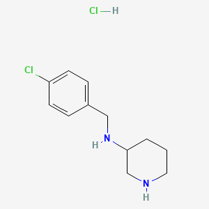 molecular formula C12H18Cl2N2 B7897006 (4-Chloro-benzyl)-piperidin-3-yl-amine hydrochloride 