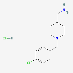 molecular formula C13H20Cl2N2 B7897008 (1-(4-Chlorobenzyl)piperidin-4-yl)methanamine hydrochloride 
