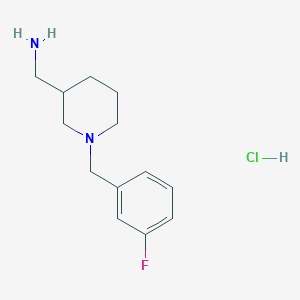 molecular formula C13H20ClFN2 B7897017 (1-(3-Fluorobenzyl)piperidin-3-yl)methanamine hydrochloride 