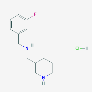 molecular formula C13H20ClFN2 B7897023 (3-Fluoro-benzyl)-piperidin-3-ylmethyl-amine hydrochloride 