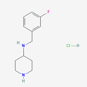 molecular formula C12H18ClFN2 B7897026 (3-Fluoro-benzyl)-piperidin-4-yl-amine hydrochloride 