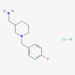 molecular formula C13H20ClFN2 B7897033 (1-(4-Fluorobenzyl)piperidin-3-yl)methanamine hydrochloride 
