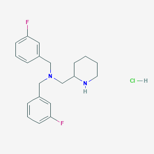 molecular formula C20H25ClF2N2 B7897042 Bis-(3-fluoro-benzyl)-piperidin-2-ylmethyl-amine hydrochloride 