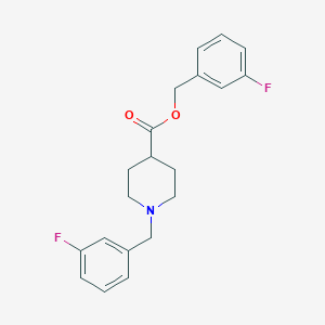 (3-fluorophenyl)methyl 1-[(3-fluorophenyl)methyl]piperidine-4-carboxylate