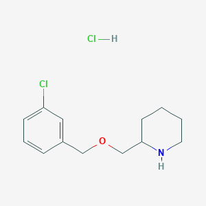molecular formula C13H19Cl2NO B7897060 2-(3-Chloro-benzyloxymethyl)-piperidine hydrochloride 
