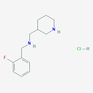 molecular formula C13H20ClFN2 B7897077 (2-Fluoro-benzyl)-piperidin-3-ylmethyl-amine hydrochloride 