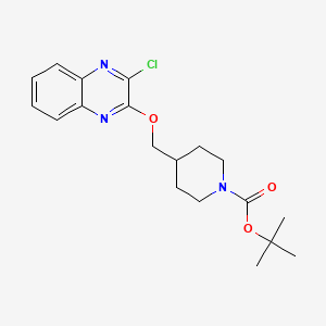 molecular formula C19H24ClN3O3 B7897116 4-(3-Chloro-quinoxalin-2-yloxymethyl)-piperidine-1-carboxylic acid tert-butyl ester 
